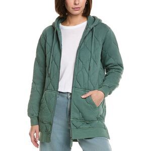 Horizon Womens  Garment-Dyed Onion Quilted French Terry Jacket, Blue